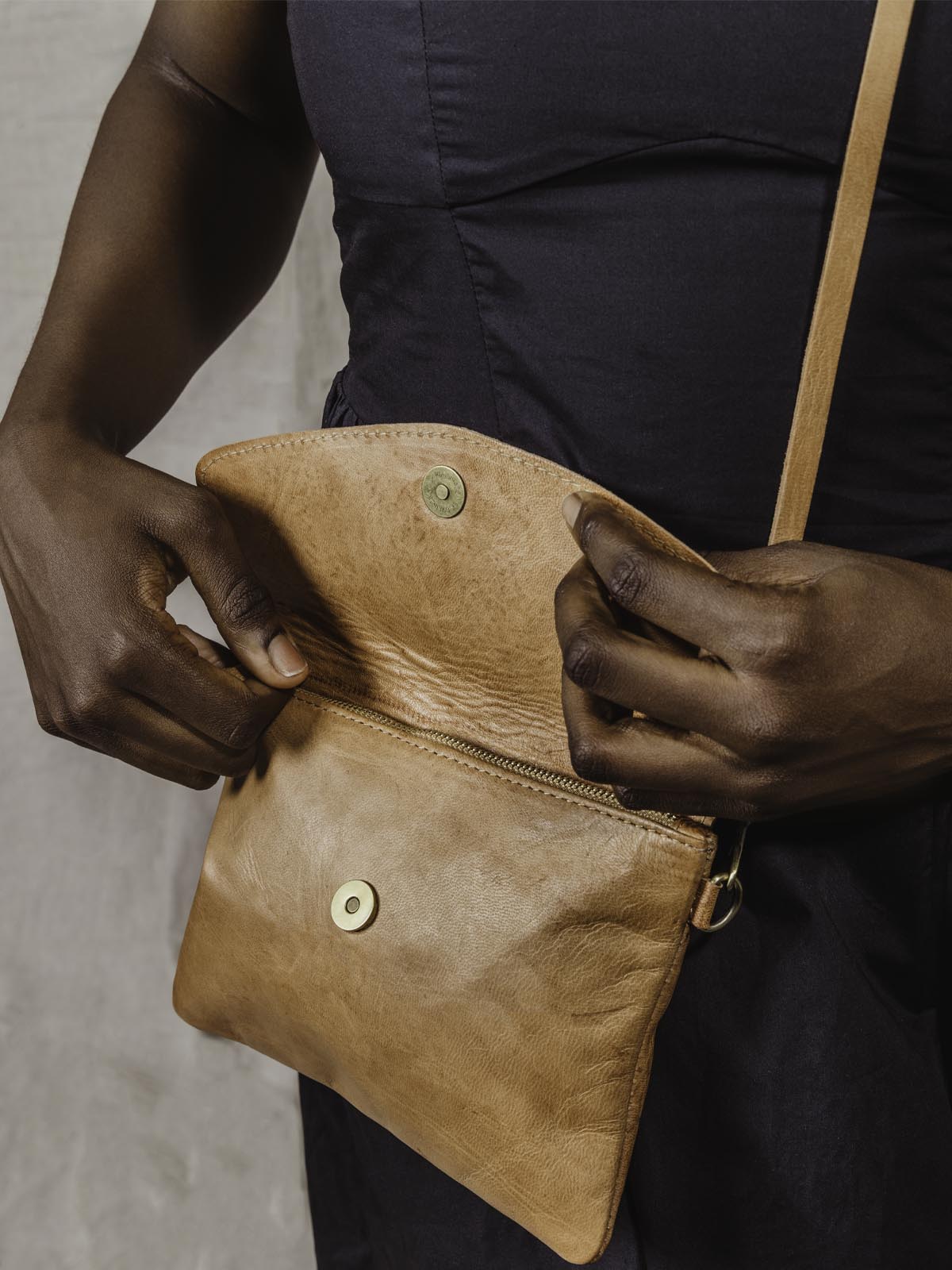 Leather Crossbody Clutch