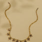 Fleur De Lis Gold Beaded Necklace