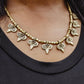 Fleur De Lis Gold Beaded Necklace