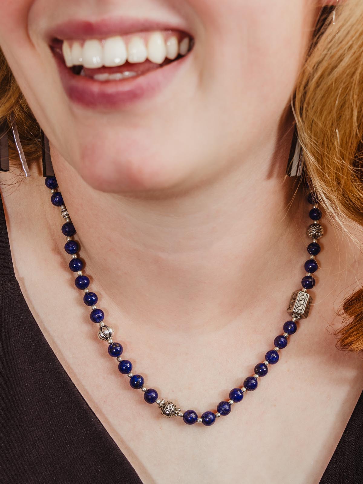 Lapis Beaded Necklace