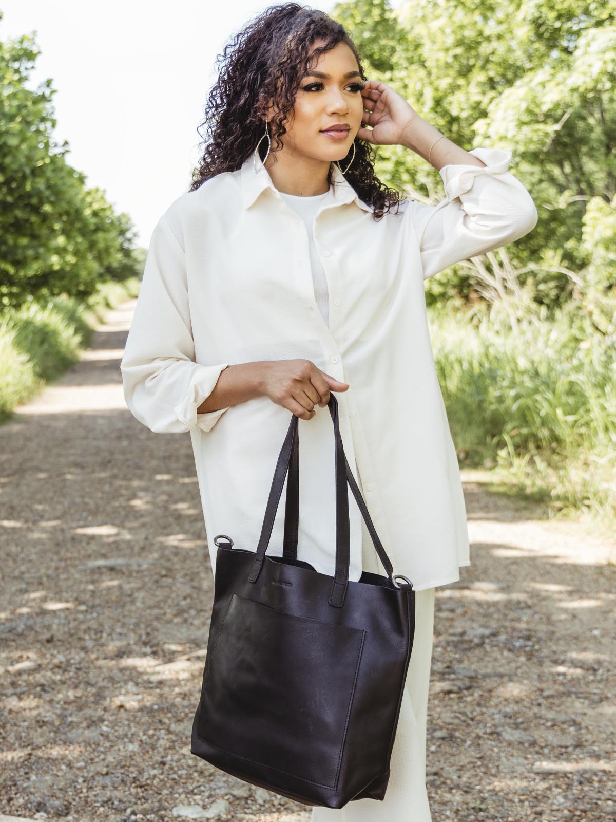 Day Tote Leather Black