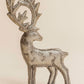 Pair Of Standing Silver Reindeer