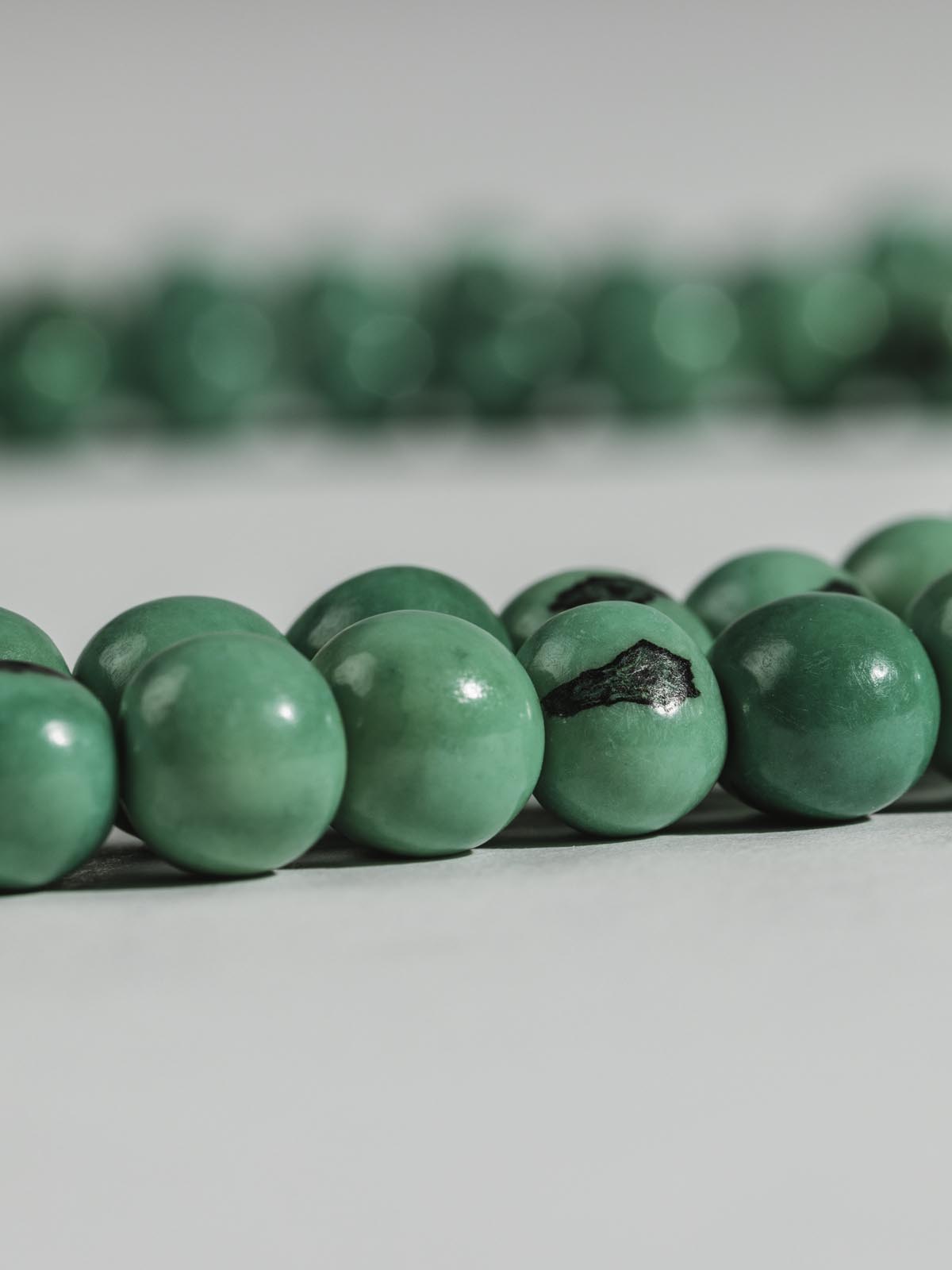 Acai Green Beaded Necklace