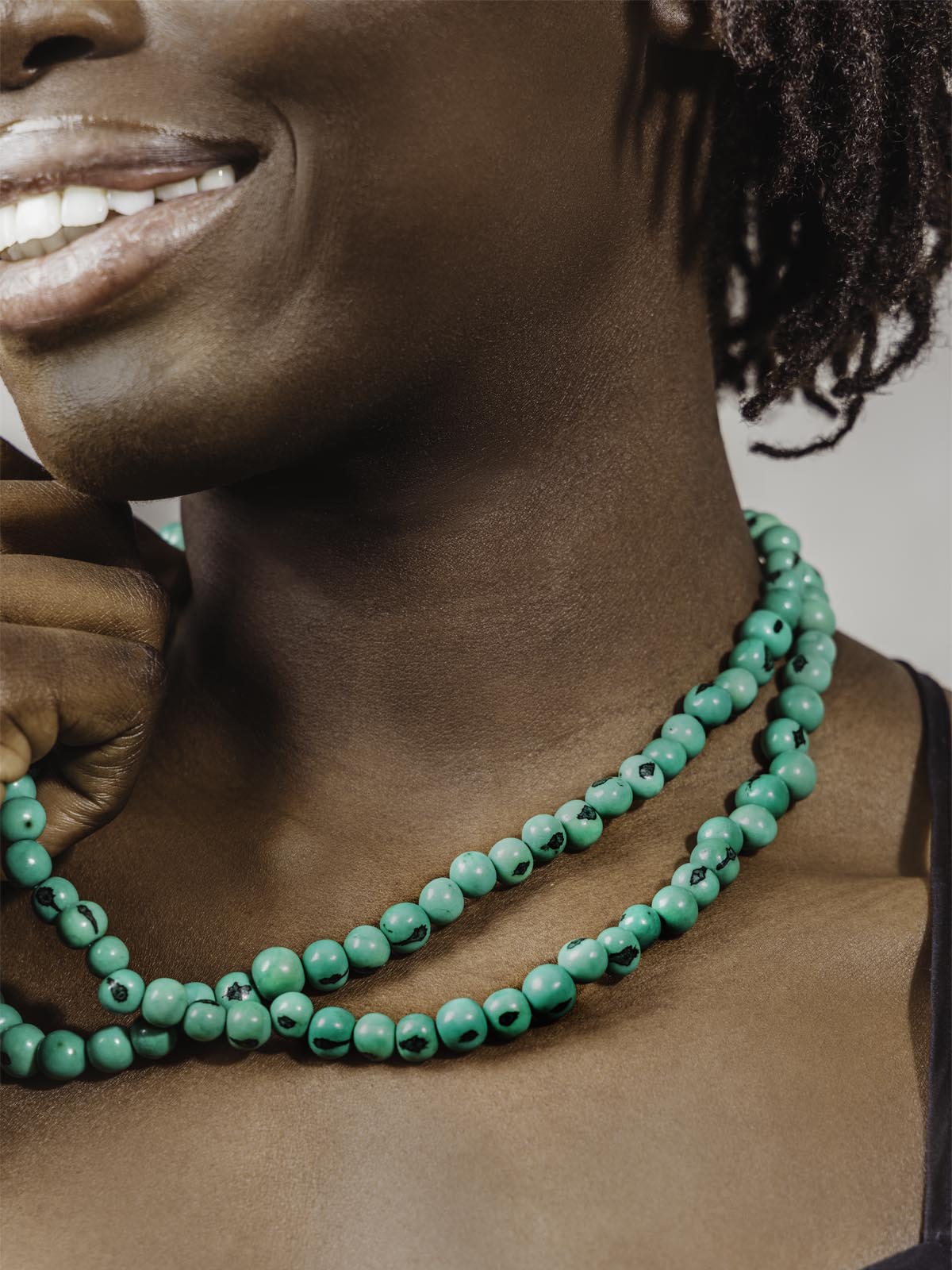 Acai Green Beaded Necklace