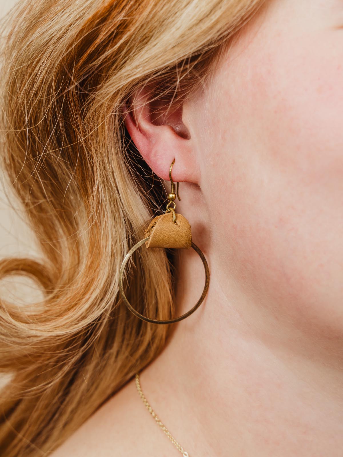 Circle of Hope Brass Earrings