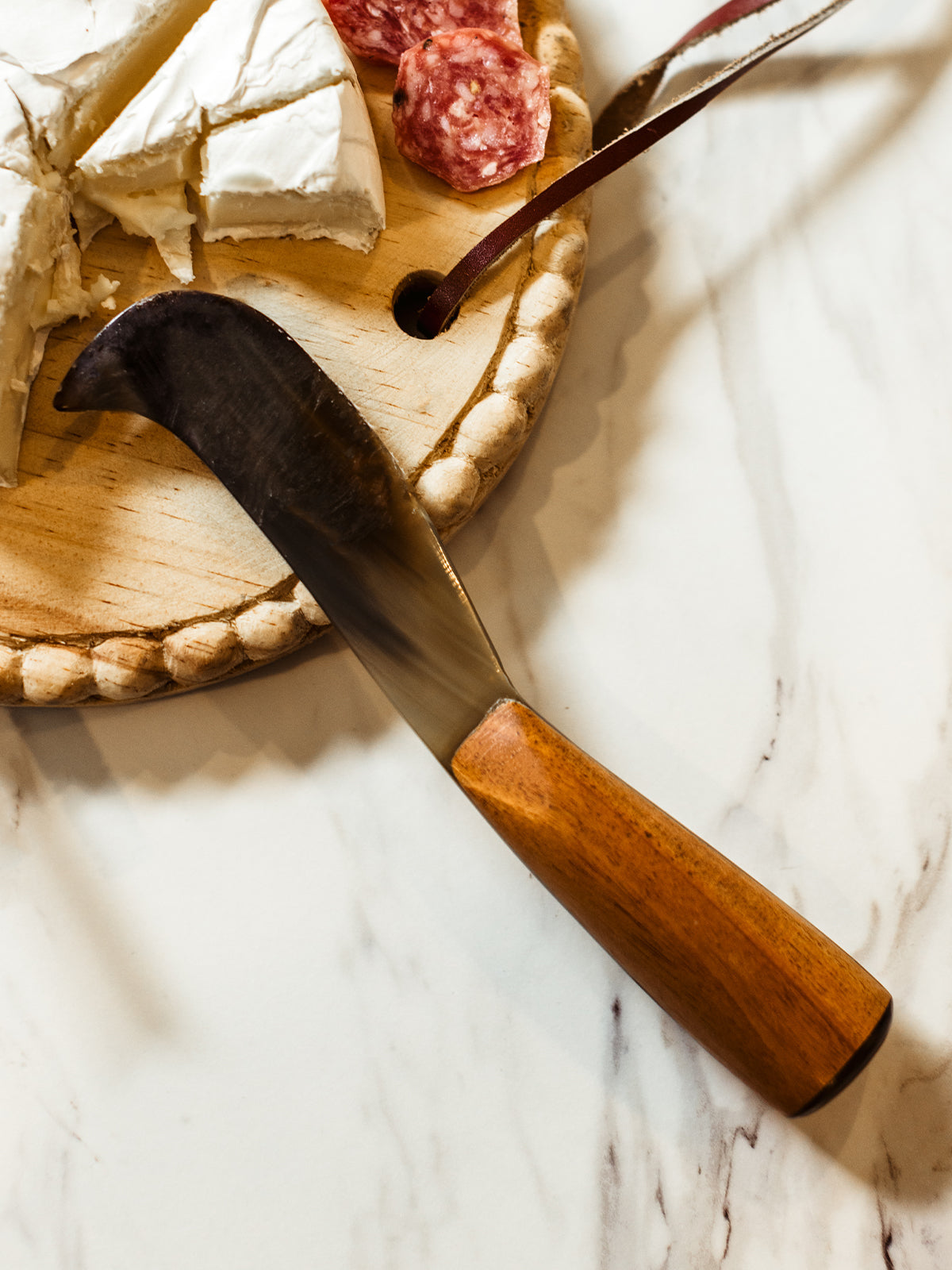 Wood and Horn Cheese Knives