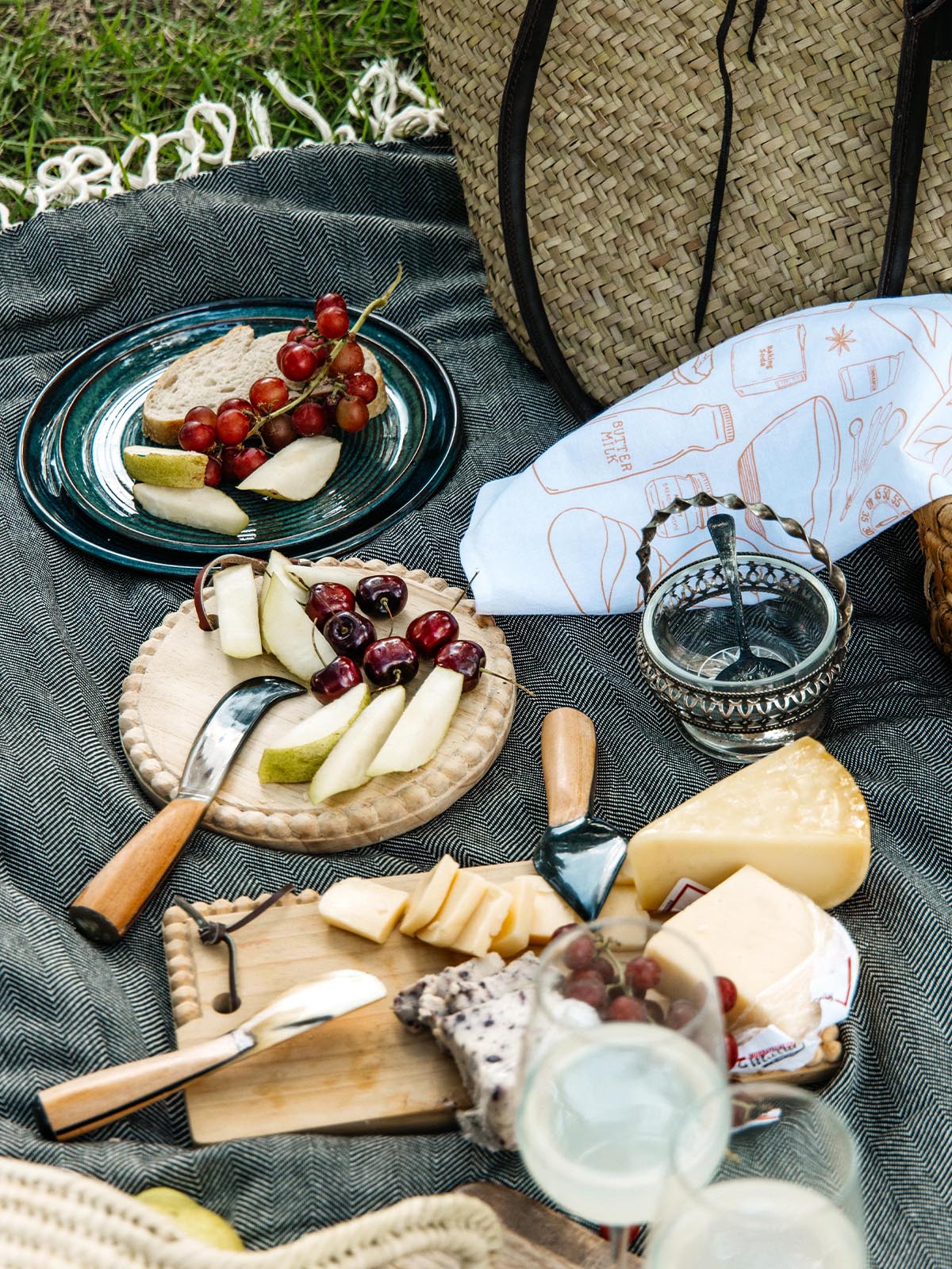 Wood and Horn Cheese Knives