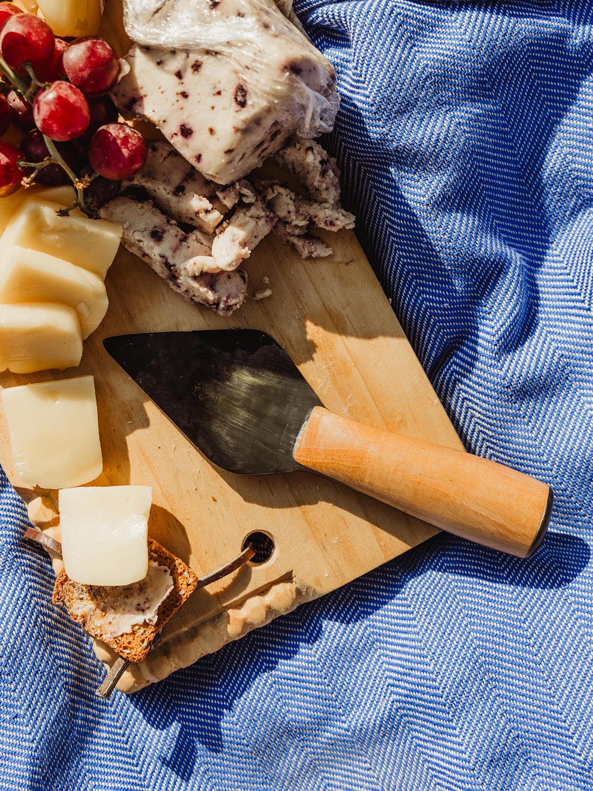 Wood and Horn Cheese Knives