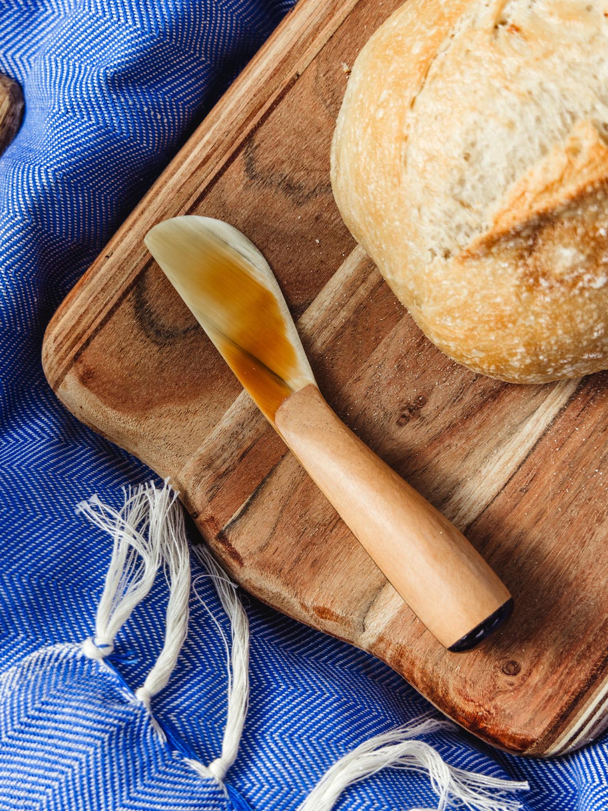 Wood and Horn Cheese Knives