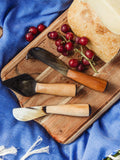 Wood and Horn Cheese Knives