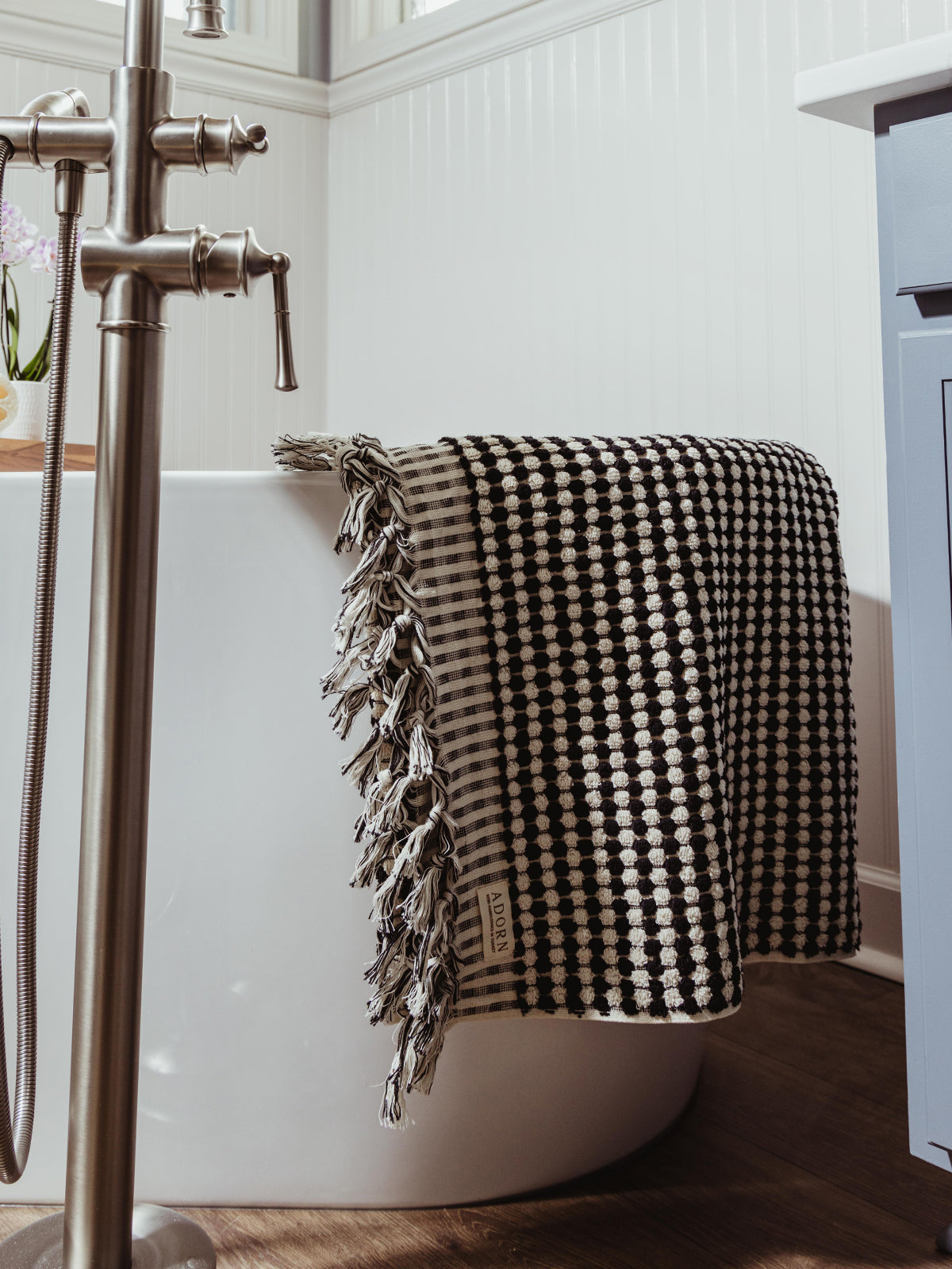 Oversized Turkish Bath Towel with Tassels