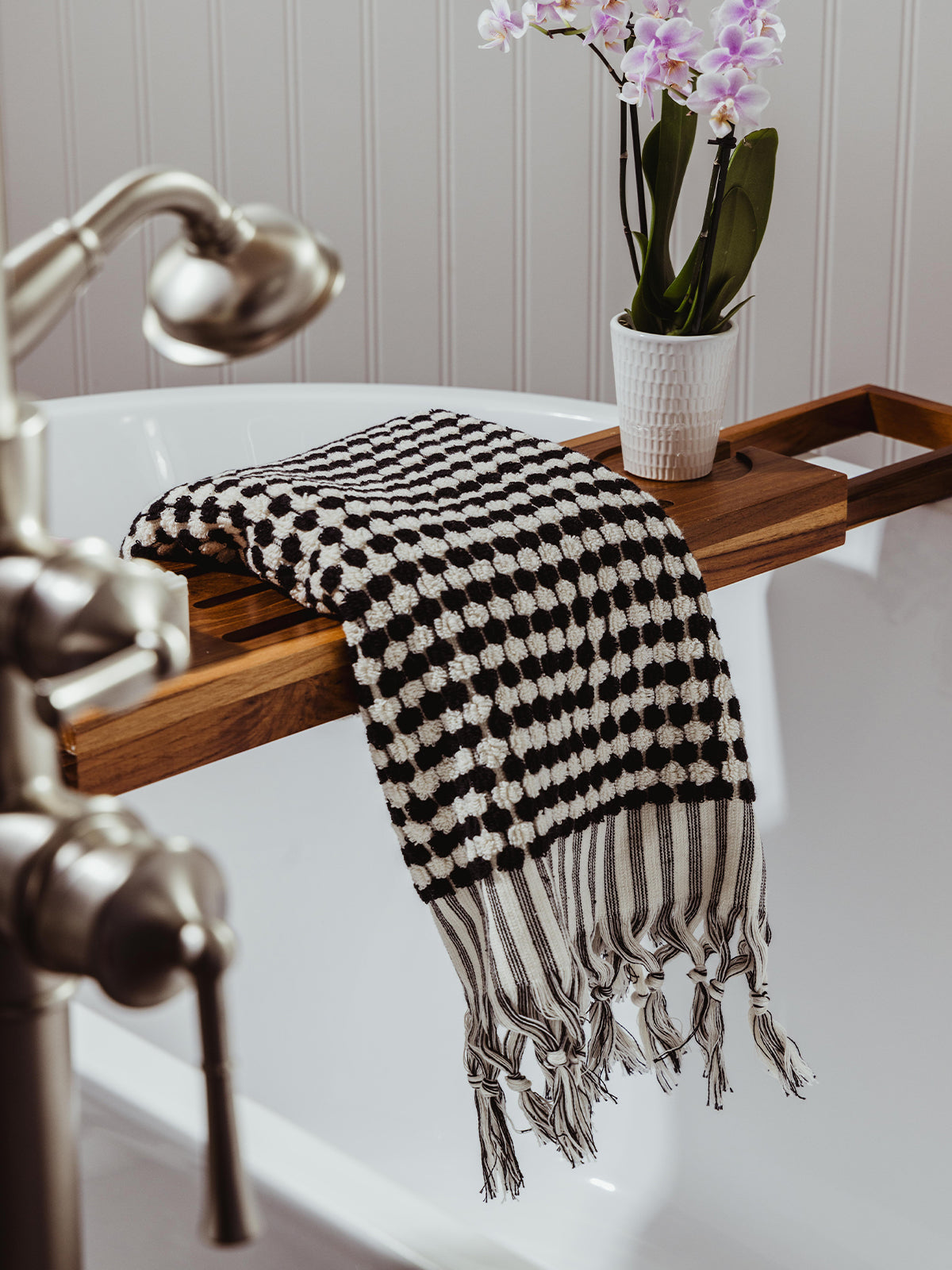Turkish Hand Towel with Tassels