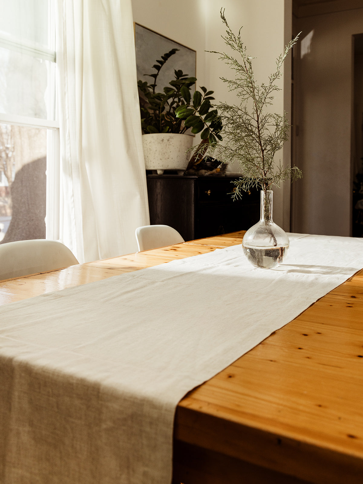Natural Linen Table Runner