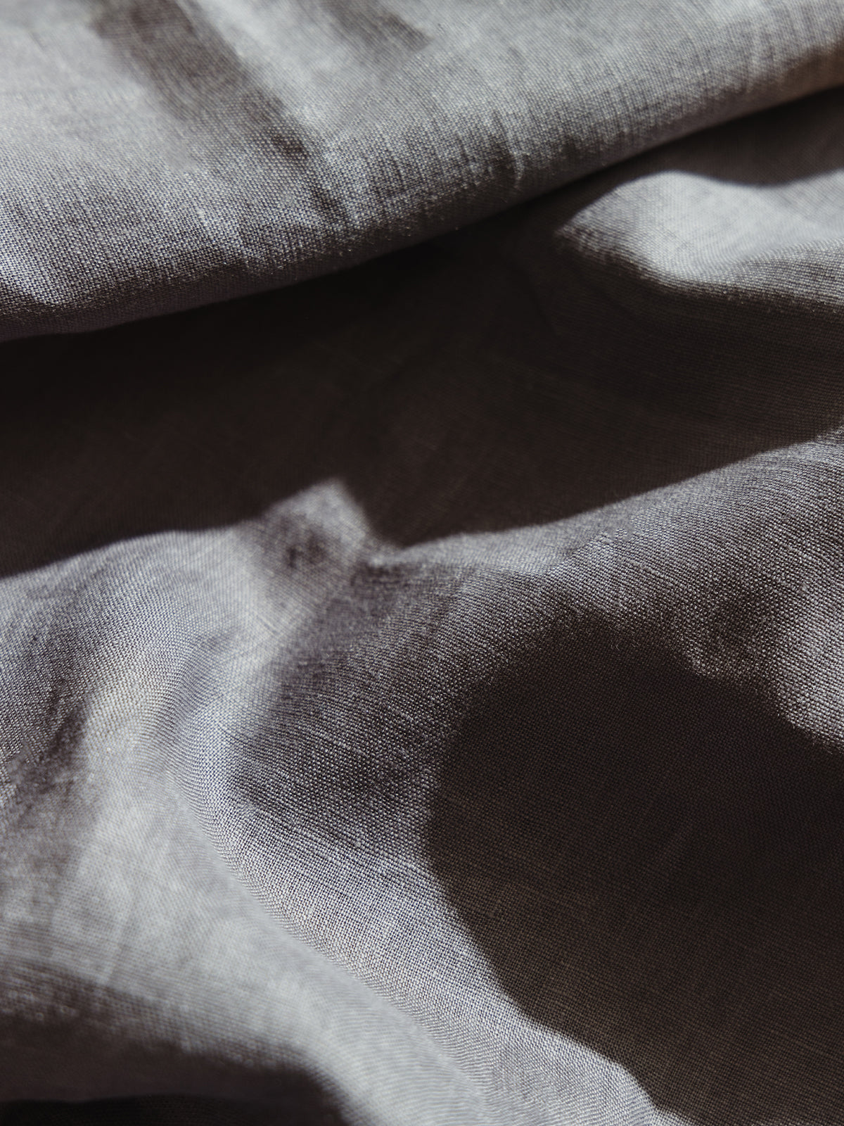 Deep Gray Linen Table Runner