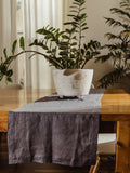 Deep Gray Linen Table Runner