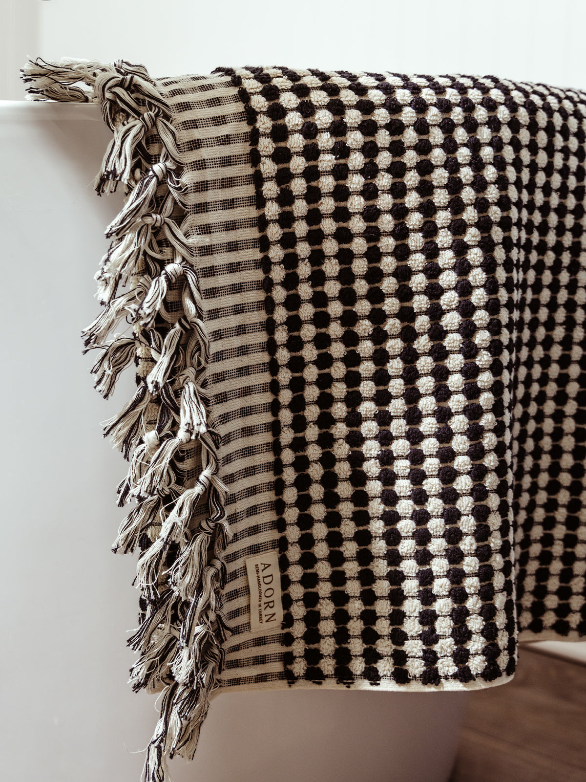 Oversized Turkish Bath Towel with Tassels