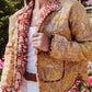 Peach Foster Floral Quilted Jacket