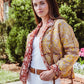 Peach Foster Floral Quilted Jacket