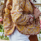 Peach Foster Floral Quilted Jacket