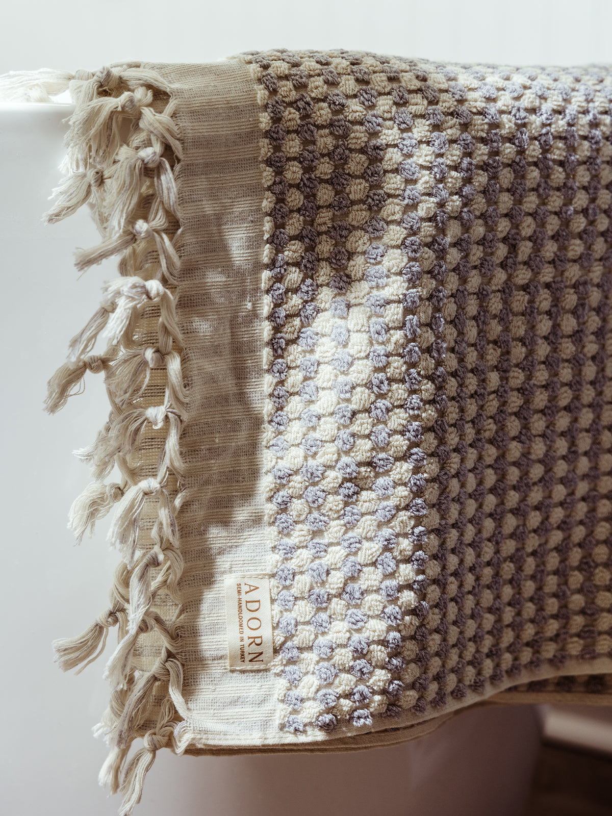 Oversized Turkish Bath Towel with Tassels