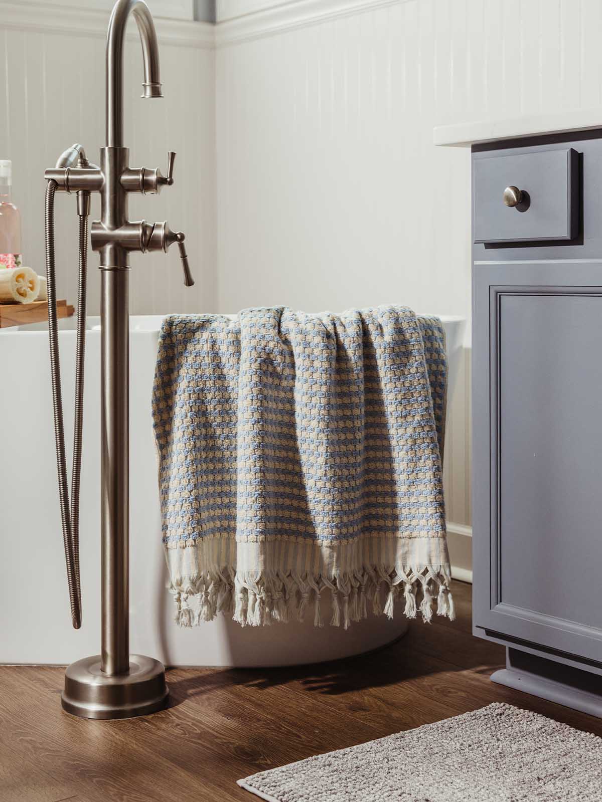 Oversized Turkish Bath Towel with Tassels