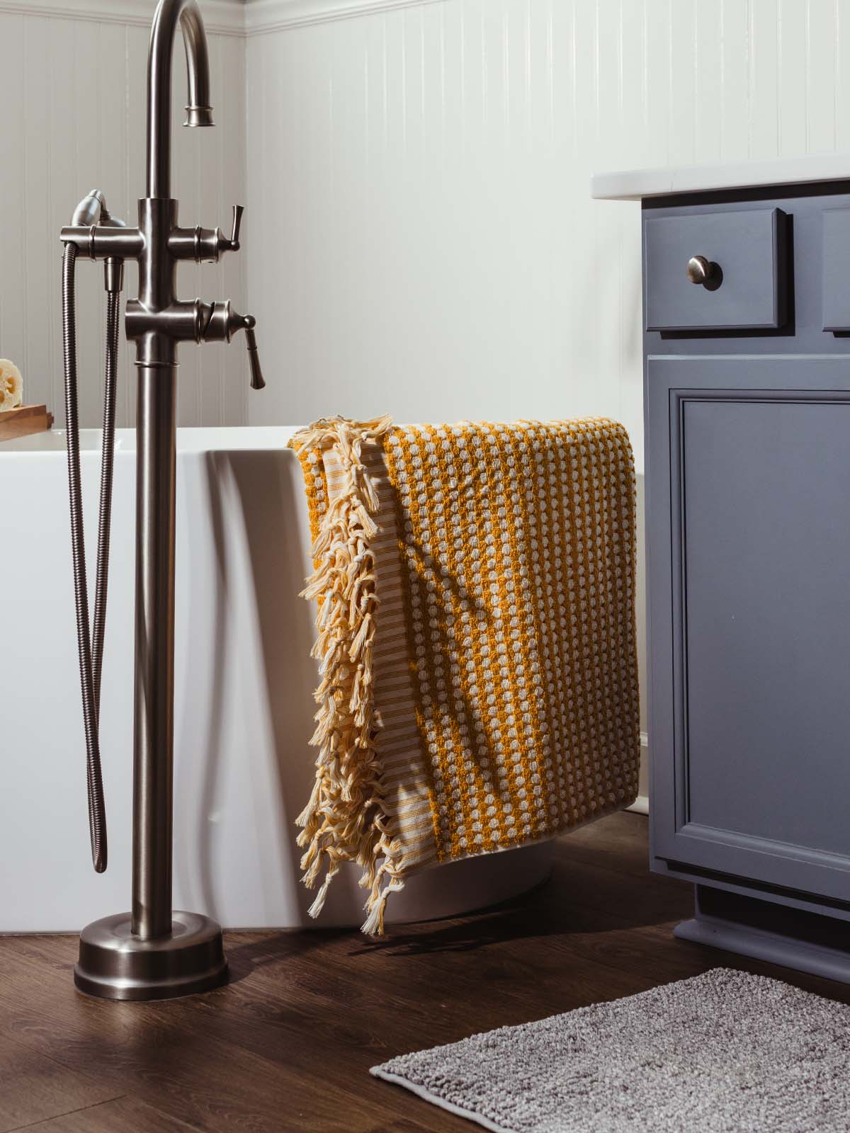 Oversized Turkish Bath Towel with Tassels