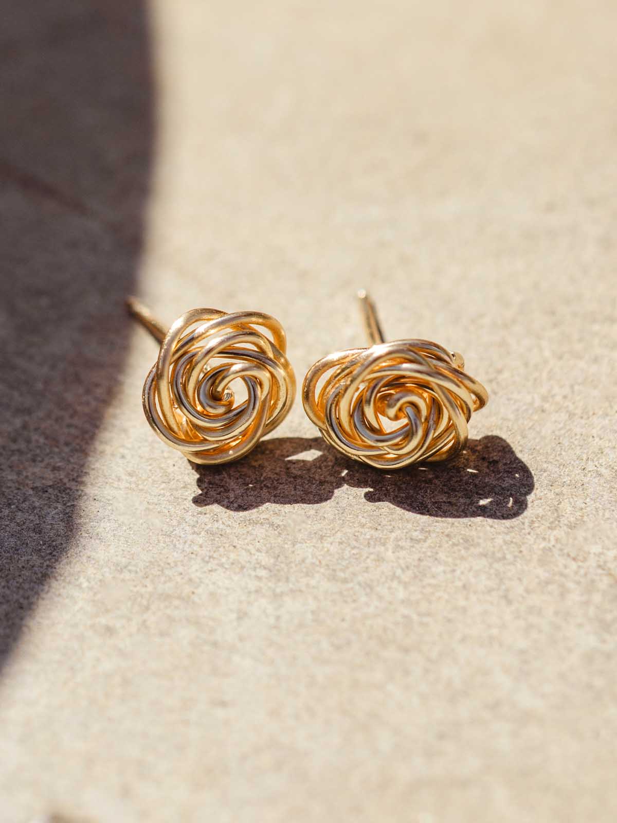 Rosette Studs (Gold or Silver)