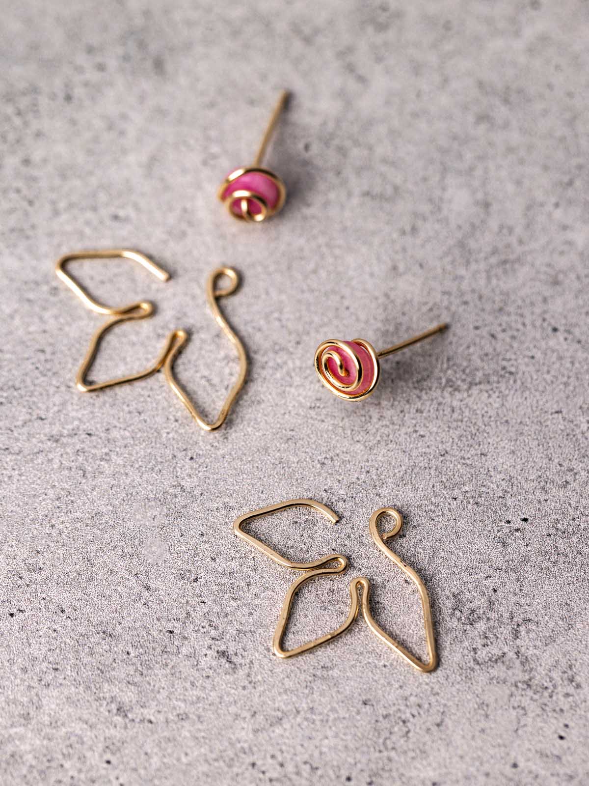 Hyacinth Pink Flower Jacket Earrings