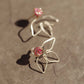 Hyacinth Pink Flower Jacket Earrings