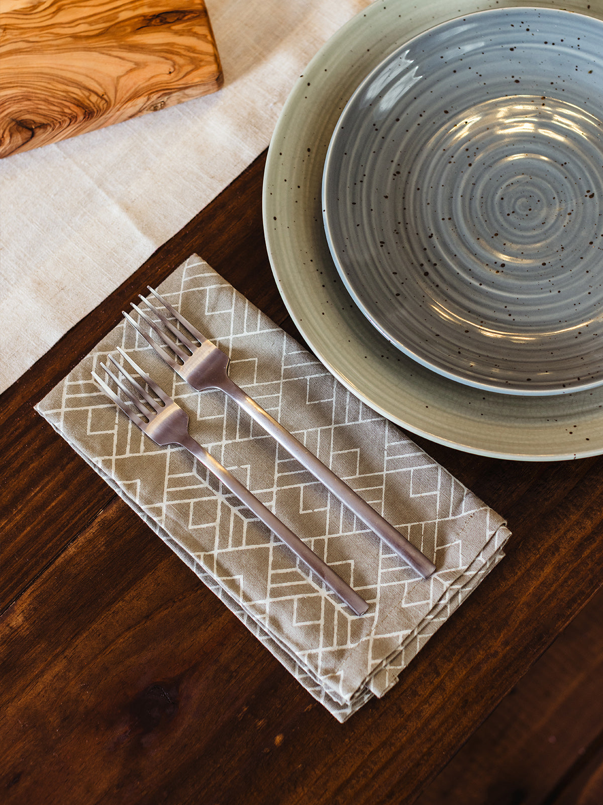 Geometric Print Cloth Napkins