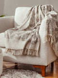 Handwoven Botanical Throw Blanket