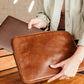 Leather Laptop Sleeve with Zipper