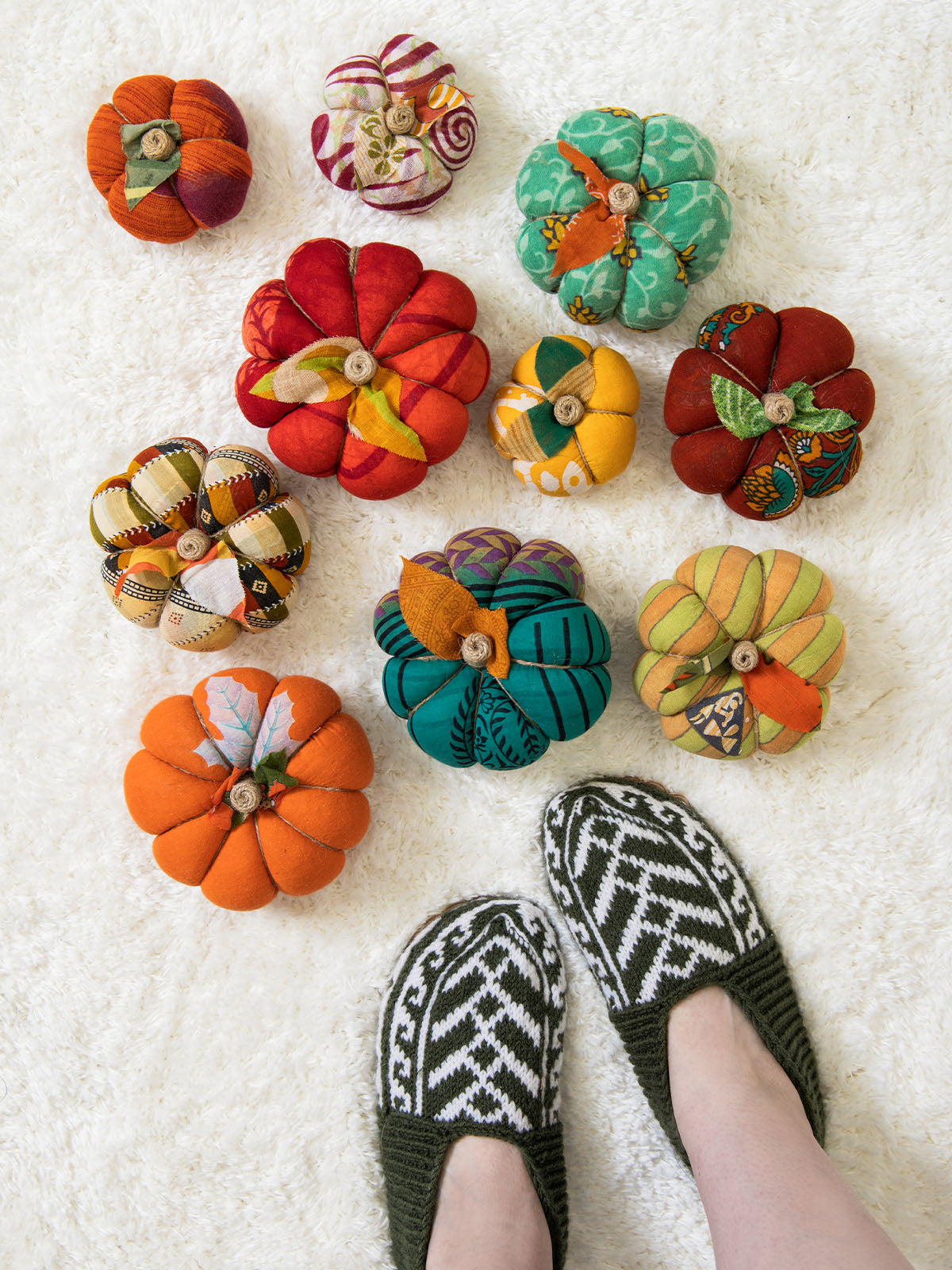 Upcycled Sari Cloth Pumpkin