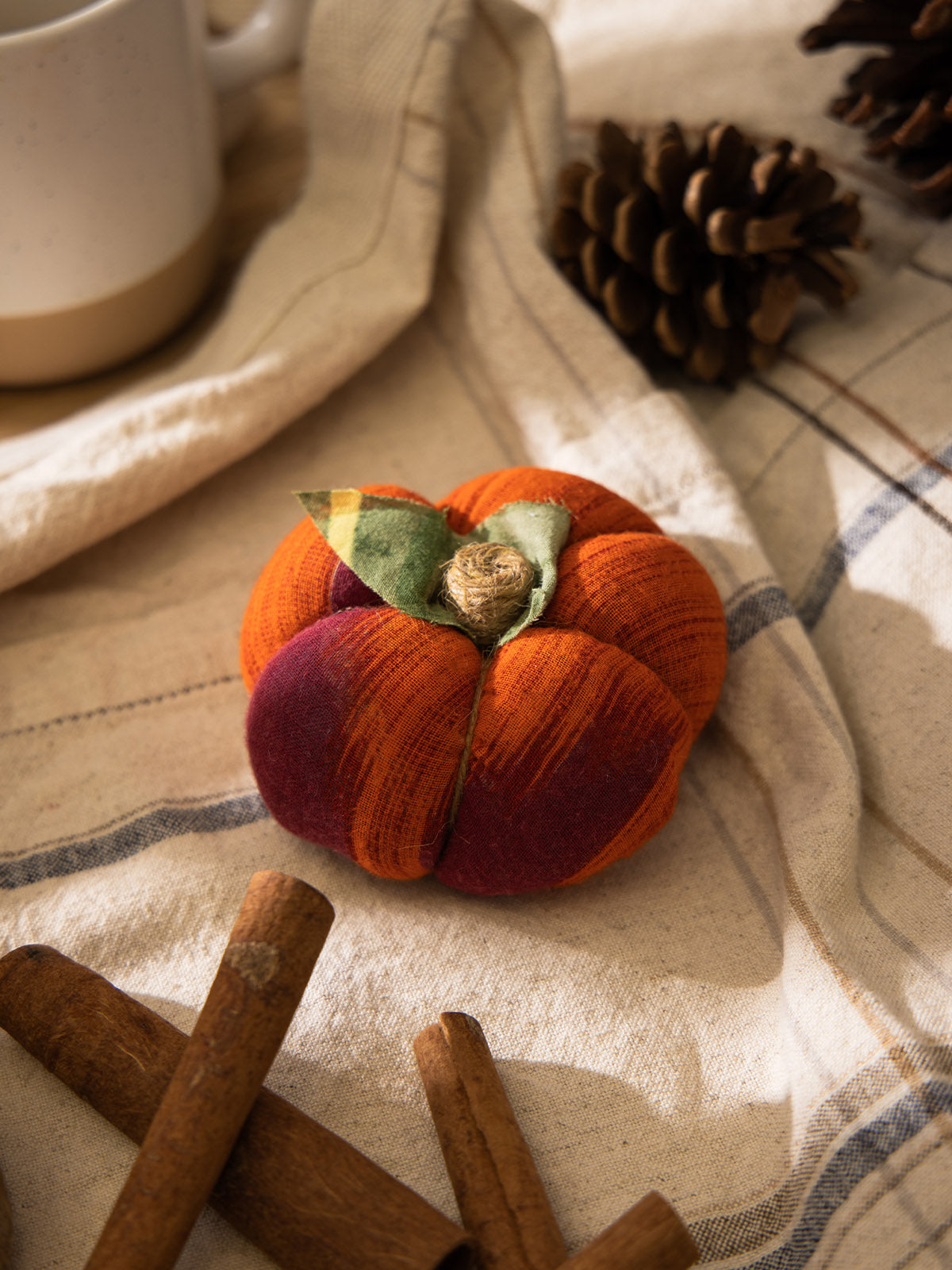 Upcycled Sari Cloth Pumpkin