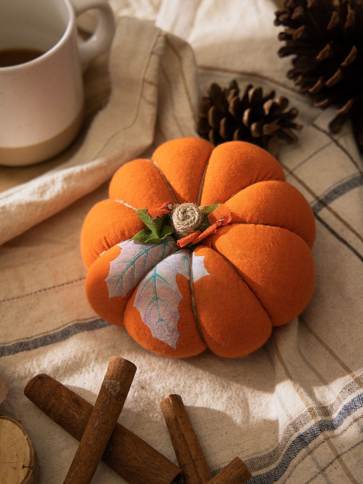 Upcycled Sari Cloth Pumpkin