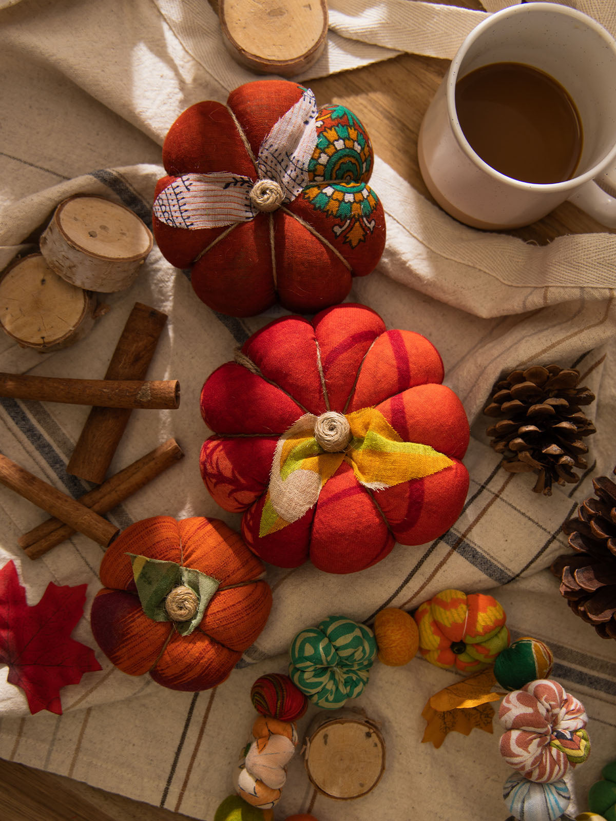 Upcycled Sari Cloth Pumpkin