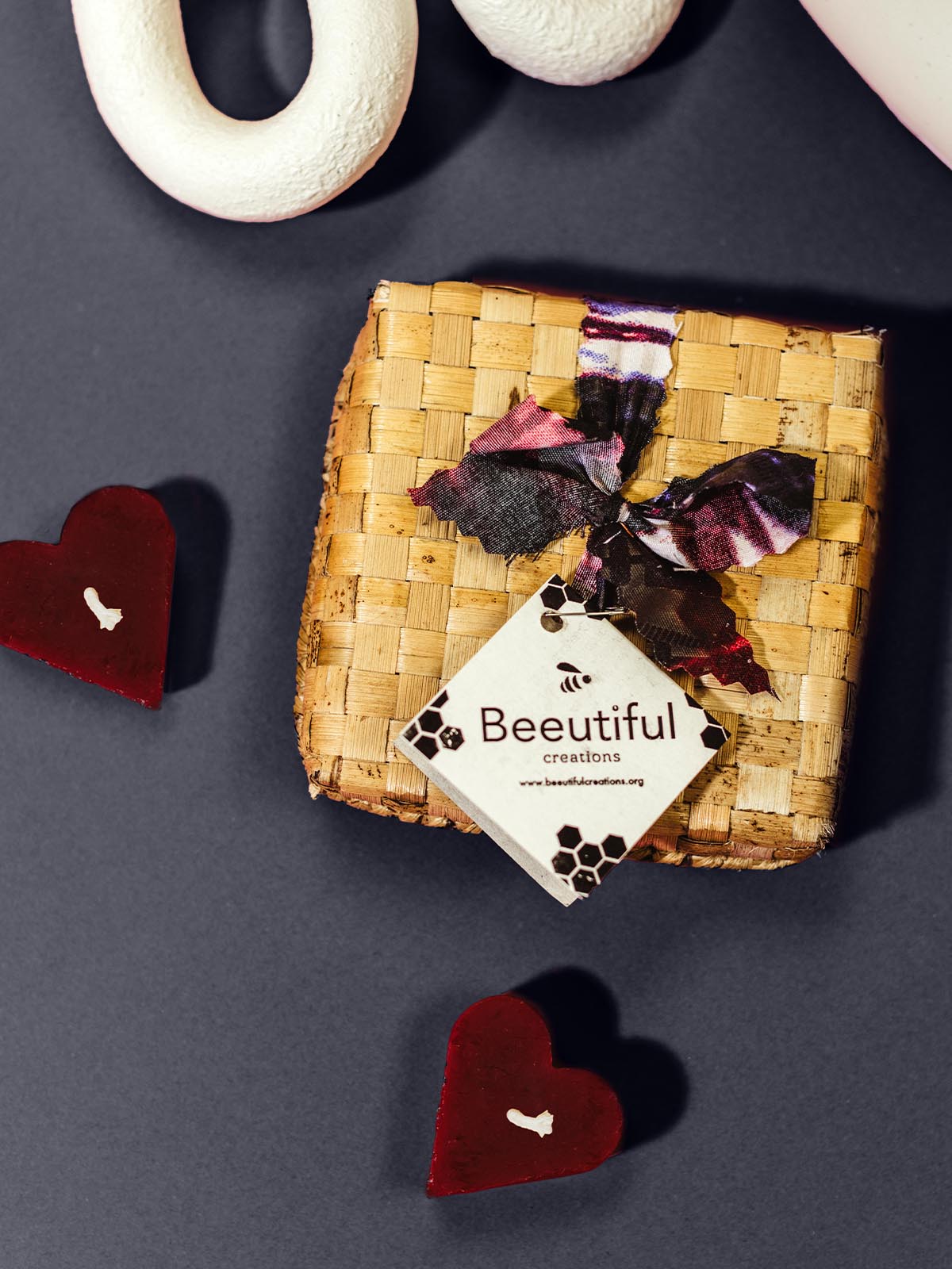 Beeswax Heart Candle Set