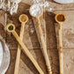 Lela Long Handle Wooden Measuring Spoon Set