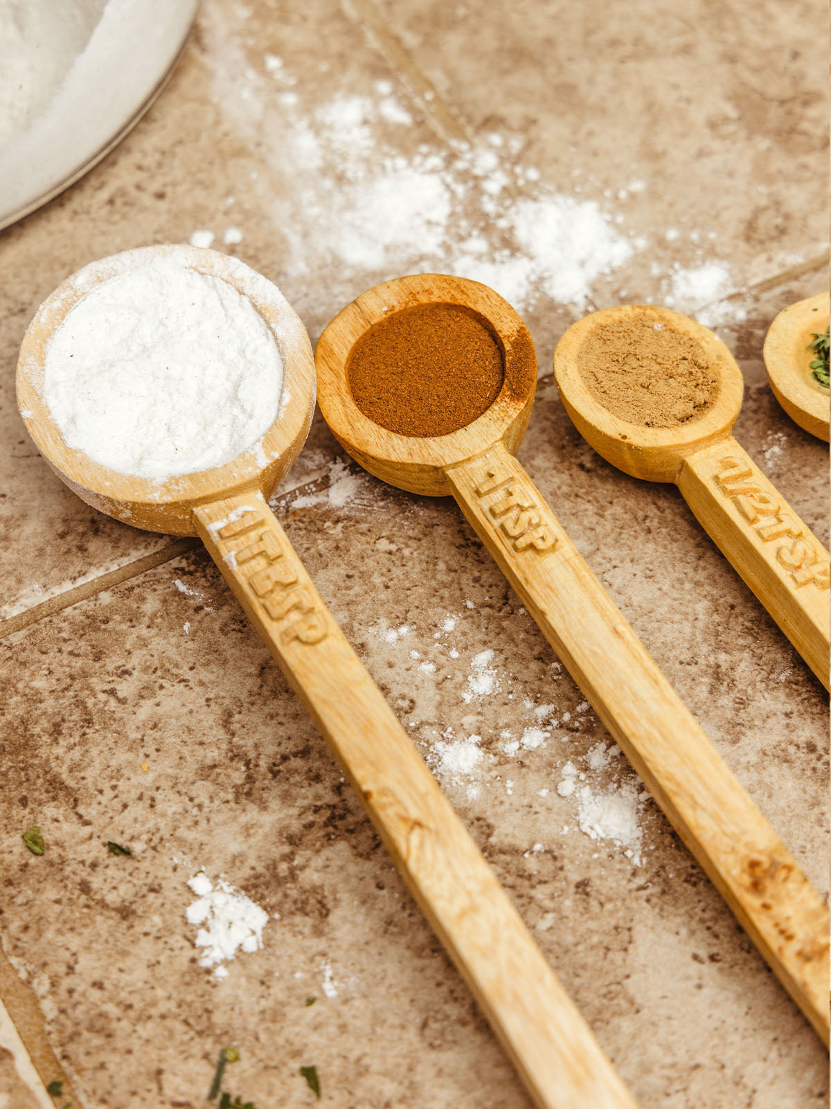 Lela Long Handle Wooden Measuring Spoon Set