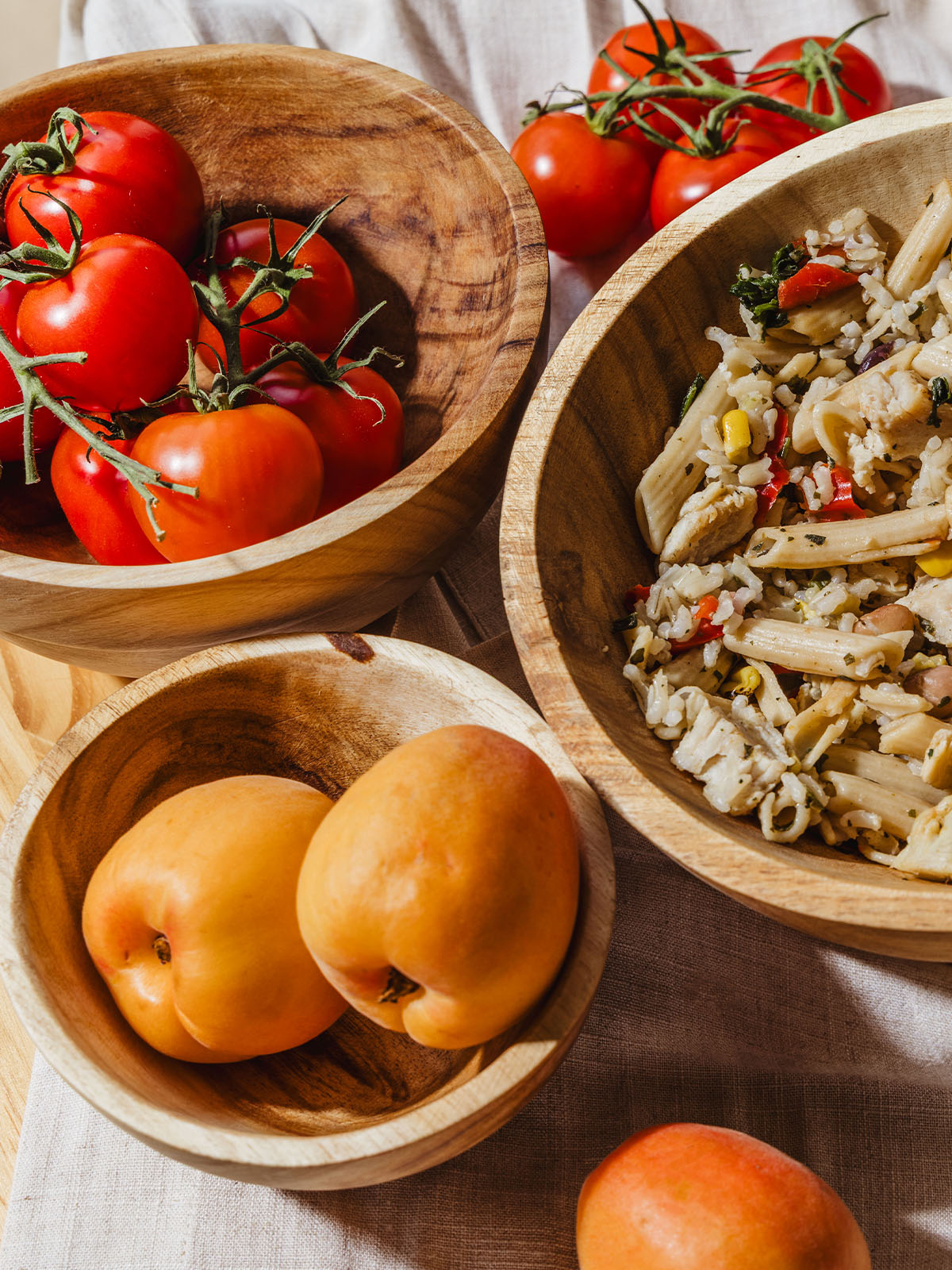 Acacia Wood Nesting Bowls
