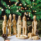 Hand-Carved Musave Wood Nativity Set