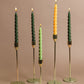 Hand-Dipped Advent Candles Set - Twisted Greens