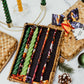 Hand-Dipped Advent Candles Set - Twisted Greens