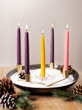 Traditional Hand- Dipped Advent Candles Set