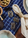 Coiled Brass Napkin Rings (Set of 4)
