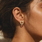 Hammered Open Circle Earrings
