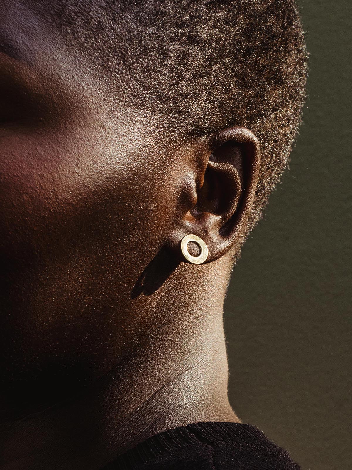 Hammered Open Circle Earrings