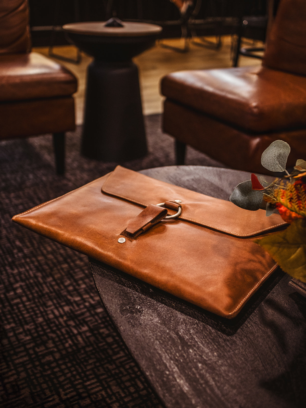Brown Leather Laptop Case