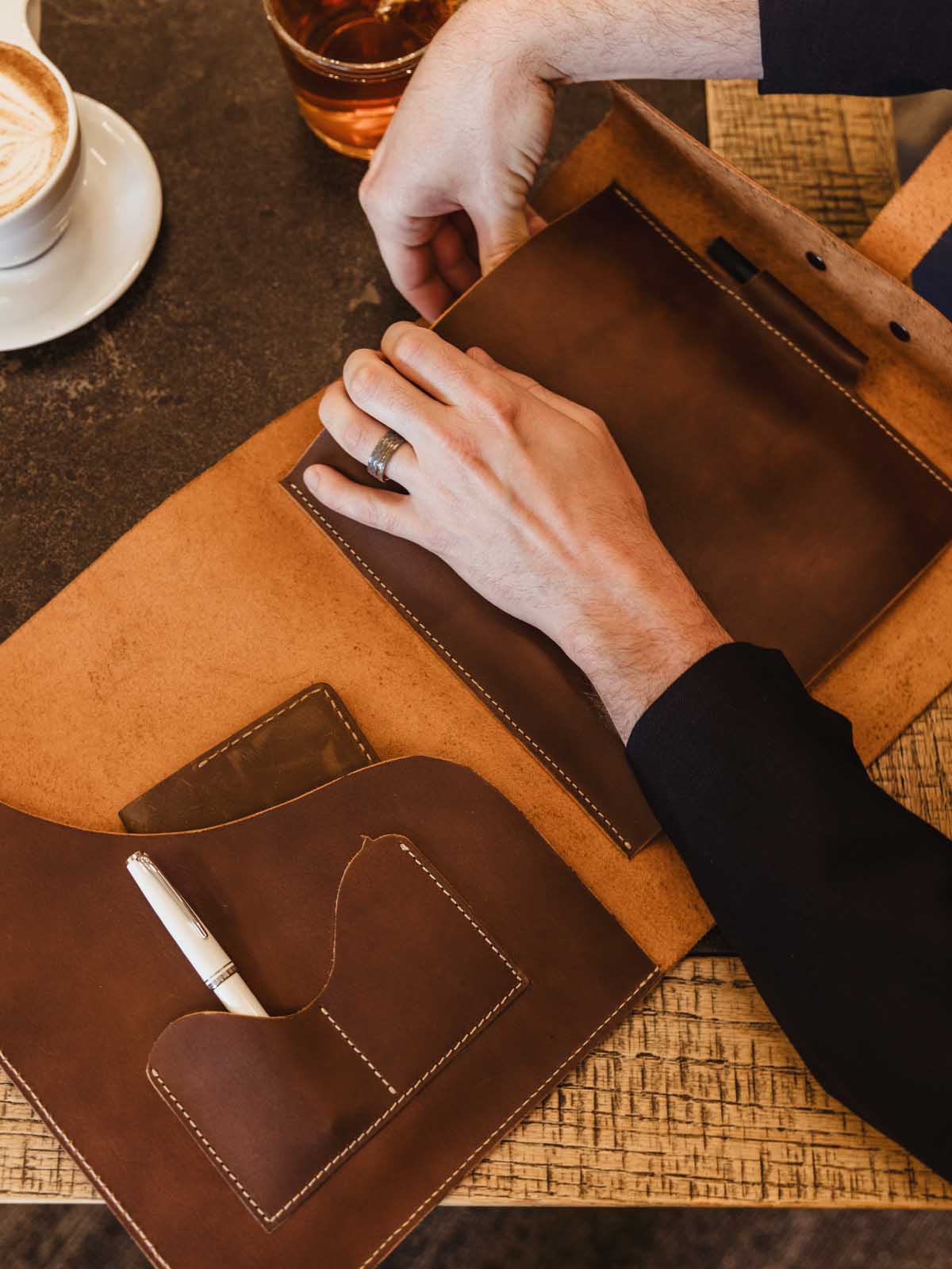 Premium Leather Portfolio (Padfolio)