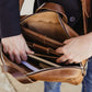 Executive Leather Laptop Messenger Bag